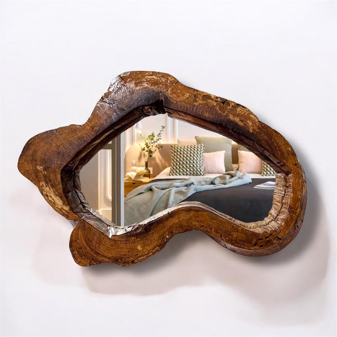 Espejo rústico de madera 3