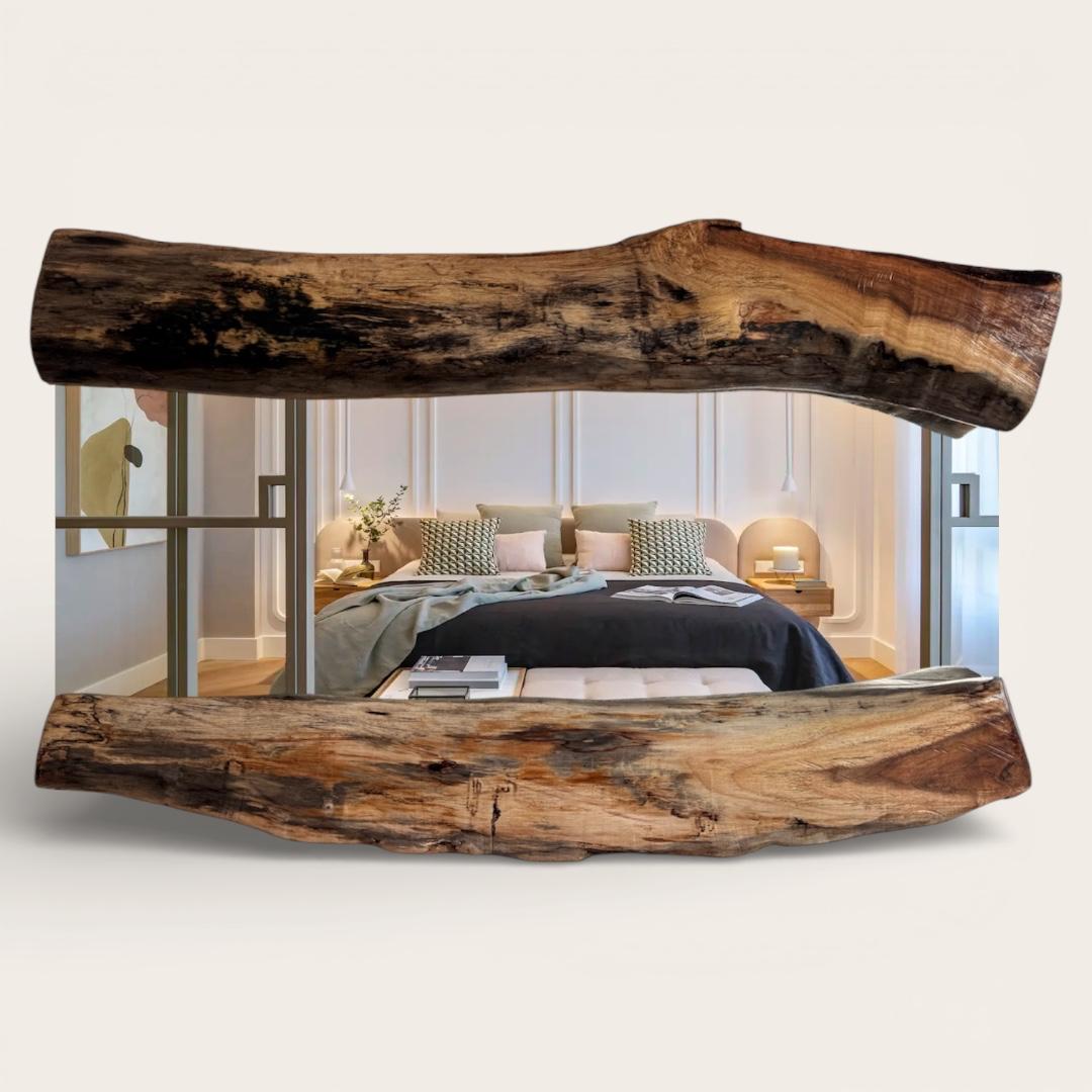 Espejo rústico de madera 3