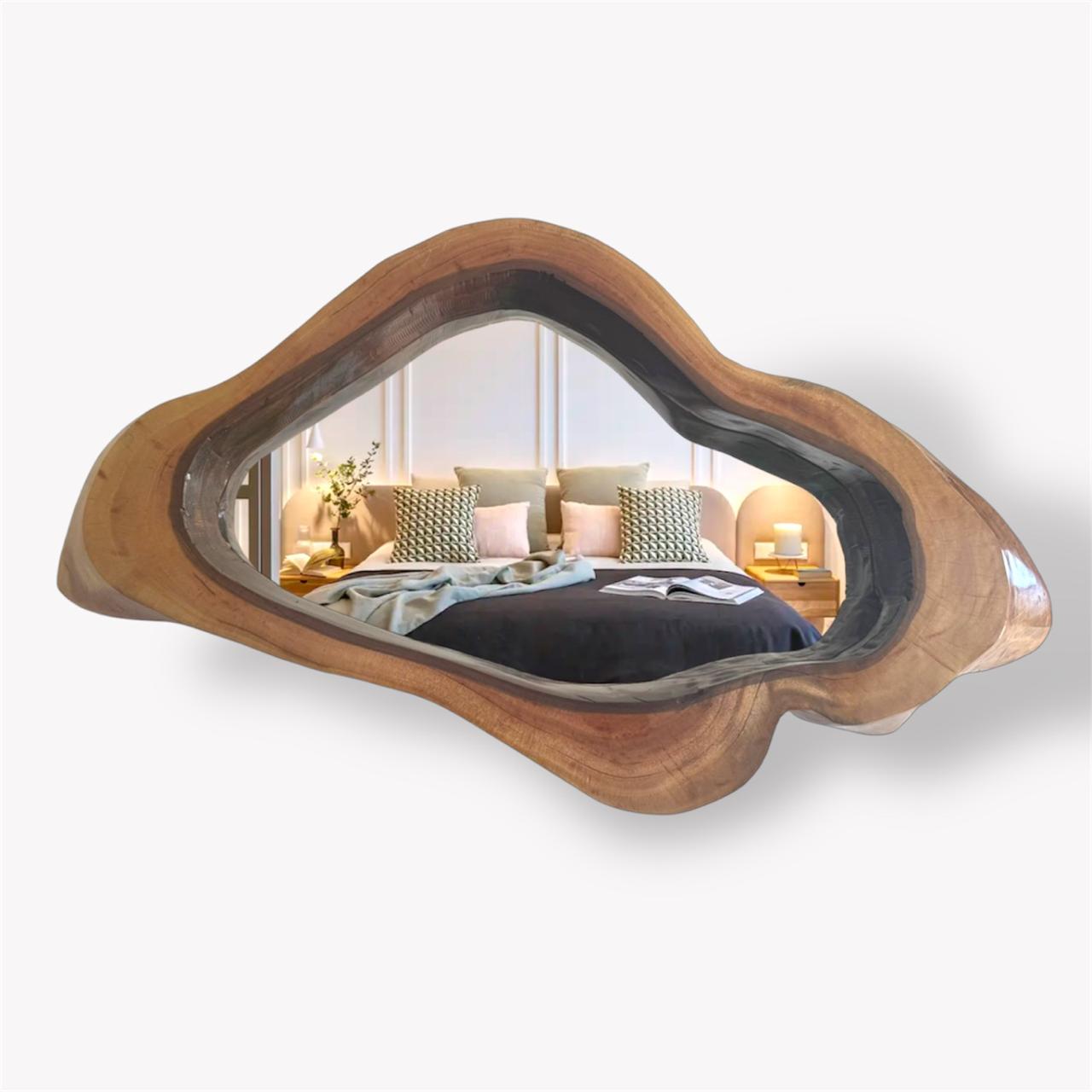 Espejo rústico de madera 35