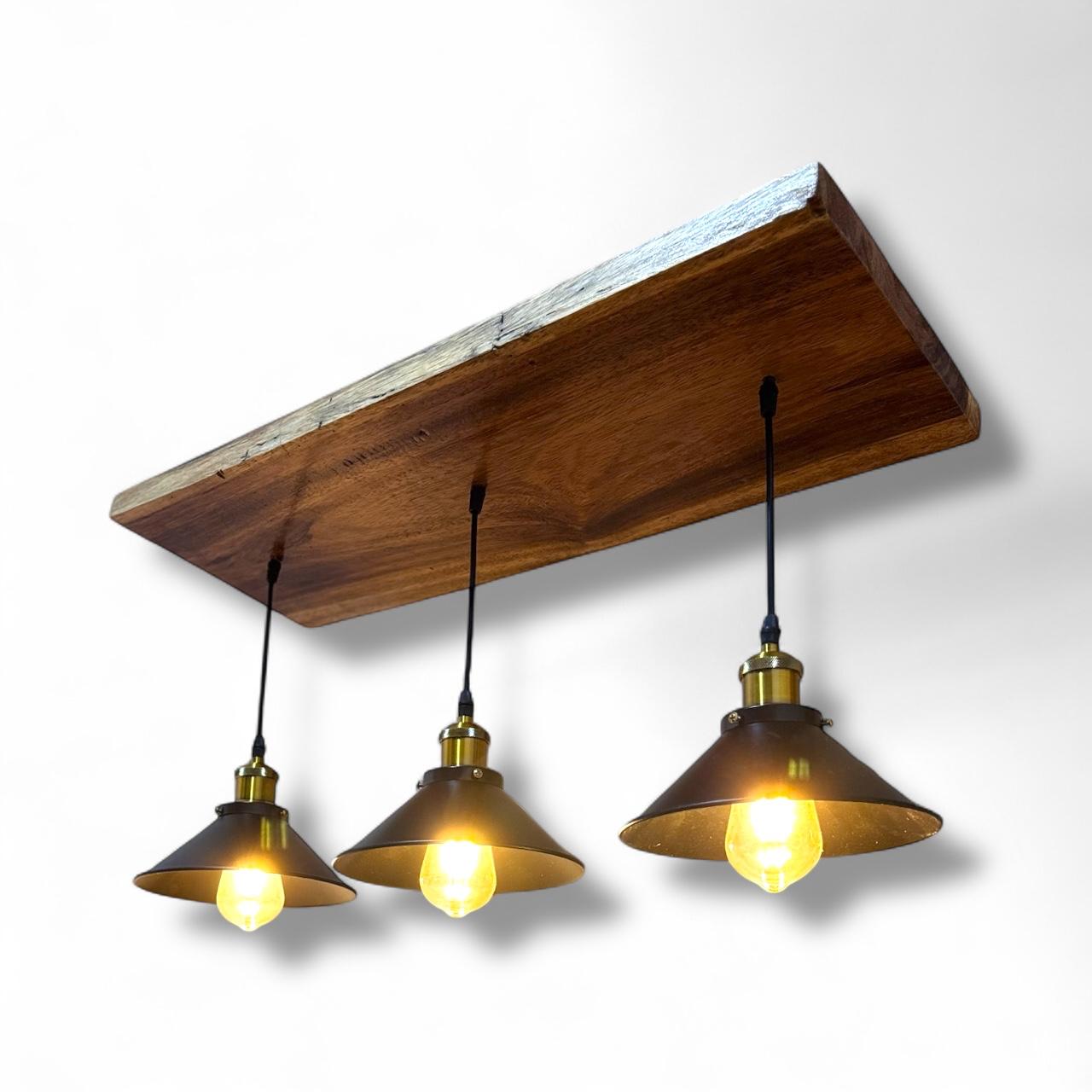 Lampara rústica de madera 1