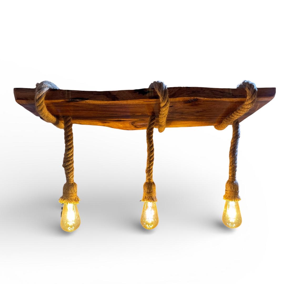 Lampara rústica de madera 1